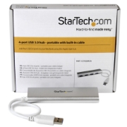 Picture of StarTech.com 4-Port USB Hub, USB A to 4x USB-A Ports, USB 5Gbps, Rugged Design, Bus-Powered, Portable Laptop USB 3.0 Hub
