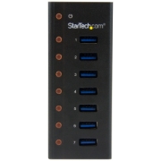 Picture of StarTech.com 7-Port USB 3.0 Hub - Desktop or Wall-Mountable Metal Enclosure~7-Port USB 3.0 Hub (5Gbps) - Desktop or Wall-Mountable Metal Enclosure