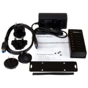 Picture of StarTech.com 7-Port USB 3.0 Hub - Desktop or Wall-Mountable Metal Enclosure~7-Port USB 3.0 Hub (5Gbps) - Desktop or Wall-Mountable Metal Enclosure