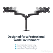 Picture of StarTech.com Desk-Mount Dual Monitor Arm - Articulating