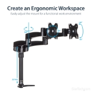 Picture of StarTech.com Desk-Mount Dual Monitor Arm - Articulating