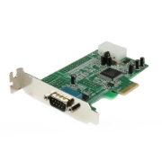 Picture of StarTech.com 1-port PCI Express RS232 Serial Adapter Card - PCIe RS232 Serial Host Controller Card - PCIe to Serial DB9 - 16550 UART - Low Profile Expansion Card - Windows & Linux