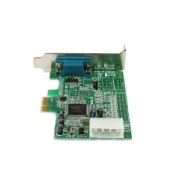 Picture of StarTech.com 1-port PCI Express RS232 Serial Adapter Card - PCIe RS232 Serial Host Controller Card - PCIe to Serial DB9 - 16550 UART - Low Profile Expansion Card - Windows & Linux