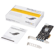 Picture of StarTech.com 4 Port USB 3.0 PCIe Card w/ 4 Dedicated 5Gbps Channels (USB 3.1 Gen 1) - UASP - SATA / LP4 Power - PCI Express Adapter Card