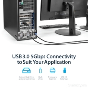 Picture of StarTech.com 4 Port USB 3.0 PCIe Card w/ 4 Dedicated 5Gbps Channels (USB 3.1 Gen 1) - UASP - SATA / LP4 Power - PCI Express Adapter Card