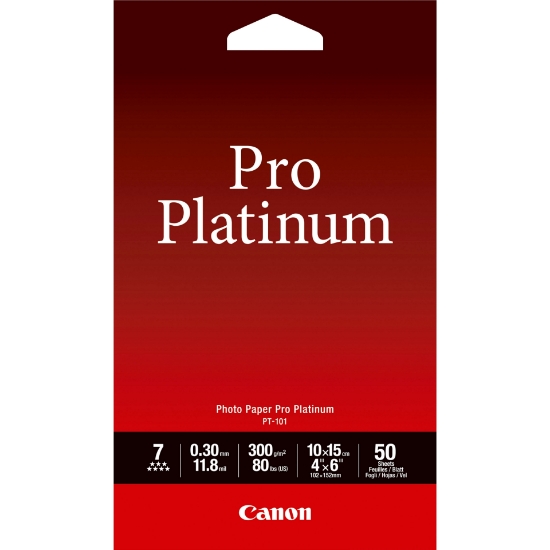 Picture of Canon PT-101 Pro Platinum Photo Paper 4x6” - 50 sheets