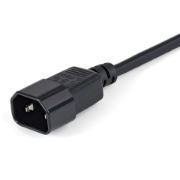 Picture of StarTech.com 1m (3ft) Power Extension Cord, C14 to C13, 10A 125V, 18AWG, Computer Power Cord Extension, IEC-320-C14 to IEC-320-C13 AC Power Cable Extension for Power Supply, UL Listed