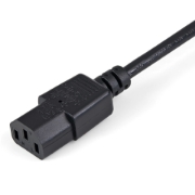 Picture of StarTech.com 1m (3ft) Power Extension Cord, C14 to C13, 10A 125V, 18AWG, Computer Power Cord Extension, IEC-320-C14 to IEC-320-C13 AC Power Cable Extension for Power Supply, UL Listed