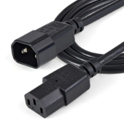Picture of StarTech.com 1m (3ft) Power Extension Cord, C14 to C13, 10A 125V, 18AWG, Computer Power Cord Extension, IEC-320-C14 to IEC-320-C13 AC Power Cable Extension for Power Supply, UL Listed