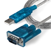Picture of StarTech.com 3ft (91cm) 1-Port USB to RS232 DB9 Serial Adapter Cable, USB to Serial Adapter Cable - M/M