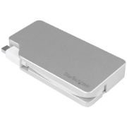 Picture of StarTech.com Aluminum Travel A/V Adapter: 3-in-1 Mini DisplayPort to VGA, DVI or HDMI - 4K