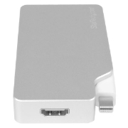 Picture of StarTech.com Aluminum Travel A/V Adapter: 3-in-1 Mini DisplayPort to VGA, DVI or HDMI - 4K