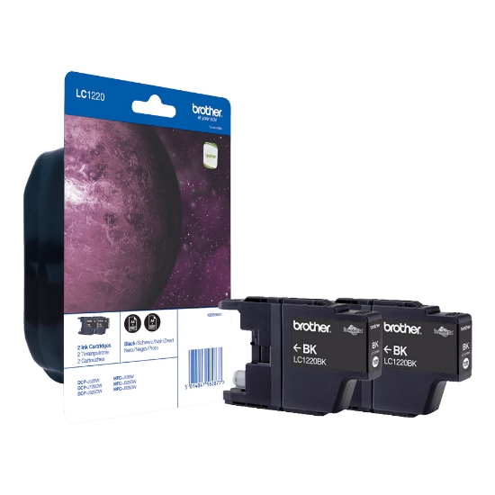Picture of Brother LC1220BKBP2 ink cartridge 2 pc(s) Original Black