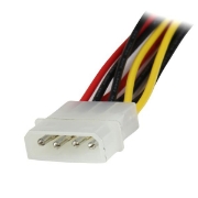 Picture of StarTech.com 12in LP4 to 2x Latching SATA Power Y Cable Splitter Adapter - 4 Pin LP4 to Dual SATA