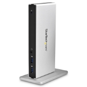 Picture of StarTech.com Dual-Monitor USB 3.0 Docking Station with DVI and Vertical Stand