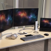 Picture of StarTech.com Dual-Monitor USB 3.0 Docking Station with DVI and Vertical Stand