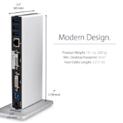 Picture of StarTech.com Dual-Monitor USB 3.0 Docking Station with DVI and Vertical Stand