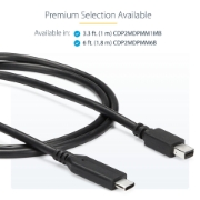 Picture of StarTech.com 1 m (3.3 ft.) USB-C to Mini DisplayPort Cable - 4K 60Hz - Black