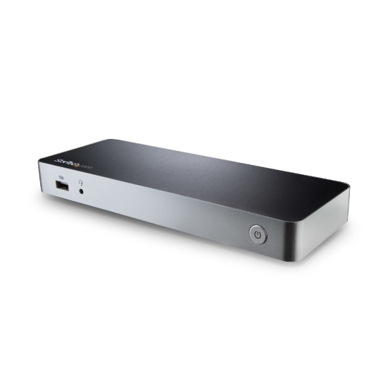 Picture of StarTech.com Dual Monitor USB C Docking Station with 60W Power Delivery for Windows Laptops - USB C to HDMI / DVI Dock - USB 3.1 Gen 1 Type C Dock w/ Charging - Thunderbolt 3 Compatible