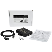Picture of StarTech.com 4 Port Serial Hub USB to RS232/RS485/RS422 Adapter - Industrial USB 2.0 to DB9 Serial Converter Hub - IP30 Rated - Din Rail Mountable Metal Serial Hub - 15kV ESD Protection