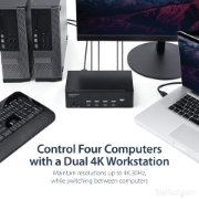 Picture of StarTech.com 4 Port HDMI KVM Switch - 4K 30Hz - Dual Display