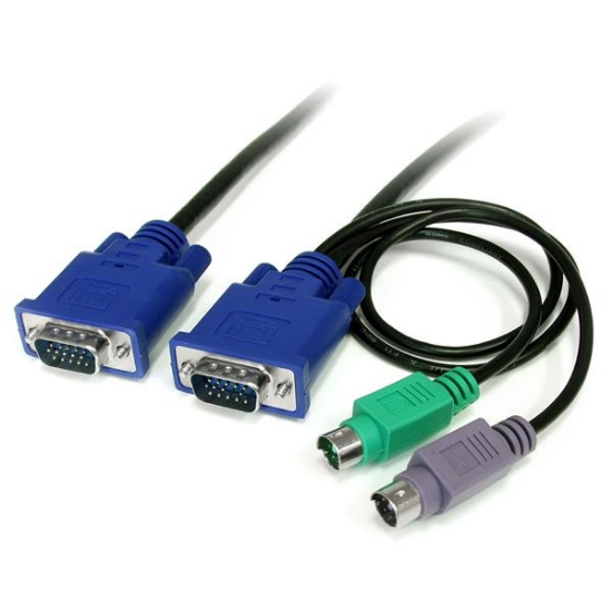 Picture of StarTech.com 6 ft 3-in-1 Ultra Thin PS/2 KVM Cable