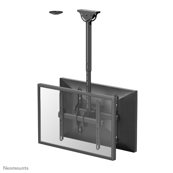 Picture of Neomounts NM-C440DBLACK Dual monitor/TV mount ceiling 32-60" - h 56-91 cm