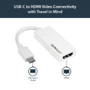 Picture of StarTech.com USB-C to HDMI Adapter with 4K 30Hz - White