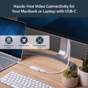 Picture of StarTech.com USB-C to HDMI Adapter with 4K 30Hz - White