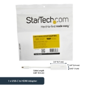 Picture of StarTech.com USB-C to HDMI Adapter with 4K 30Hz - White