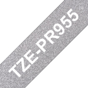 Picture of Brother TZE-PR955 label-making tape White on silver