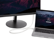 Picture of StarTech.com Thunderbolt 3 Cable - 20Gbps - 2m - White - Thunderbolt, USB, and DisplayPort Compatible