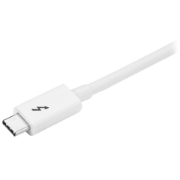 Picture of StarTech.com Thunderbolt 3 Cable - 20Gbps - 2m - White - Thunderbolt, USB, and DisplayPort Compatible