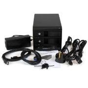 Picture of StarTech.com USB 3.0 / eSATA Dual-Bay Trayless 3.5” SATA III Hard Drive Enclosure with UASP - 2-Bay SATA 6 Gbps Hot-Swap HDD Enclosure