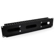 Picture of StarTech.com Horizontal 2U Server Rack Cable Management Finger Duct w/ Cover - 19" Network Rack Wire Duct Raceway Panel - Slotted Wire Duct