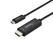 Picture of StarTech.com 6ft (2m) USB C to HDMI Cable - 4K 60Hz USB Type C to HDMI 2.0 Video Adapter Cable - Thunderbolt 3 Compatible - Laptop to HDMI Monitor/Display - DP 1.2 Alt Mode HBR2 - Black