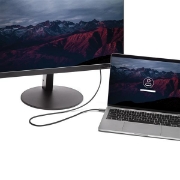 Picture of StarTech.com 6ft (2m) USB C to HDMI Cable - 4K 60Hz USB Type C to HDMI 2.0 Video Adapter Cable - Thunderbolt 3 Compatible - Laptop to HDMI Monitor/Display - DP 1.2 Alt Mode HBR2 - Black