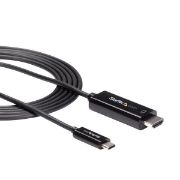 Picture of StarTech.com 6ft (2m) USB C to HDMI Cable - 4K 60Hz USB Type C to HDMI 2.0 Video Adapter Cable - Thunderbolt 3 Compatible - Laptop to HDMI Monitor/Display - DP 1.2 Alt Mode HBR2 - Black