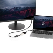 Picture of StarTech.com USB C to DVI Adapter - Black - 1920x1200 - USB Type C Video Converter for Your DVI D Display/Monitor/Projector - Upgraded Version is CDP2DVIEC