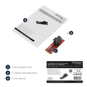 Picture of StarTech.com U.2 (SFF-8643) to M.2 PCI Express 3.0 x4 Host Adapter Card for 2.5” U.2 NVMe SSD