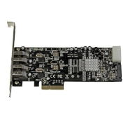 Picture of StarTech.com 4 Port PCI Express (PCIe) SuperSpeed USB 3.0 Card Adapter w/ 2 Dedicated 5Gbps Channels - UASP - SATA / LP4 Power