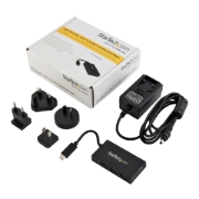 Picture of StarTech.com 4 Port USB C Hub - USB Type-C Hub w/ 4x USB-A Ports (USB 3.0/3.1 Gen 1 SuperSpeed 5Gbps) - USB Bus or Self Power - Portable USB-C to USB-A BC 1.2 Charging Hub w/ Power Adapter~4 Port USB C Hub - USB Type-C Hub w/ 4x USB-A Ports USB 3.0 hub (5Gbps) - USB Bus or Self Power - Portable USB-C to USB-A BC 1.2 Charging Hub w/ Power Adapter