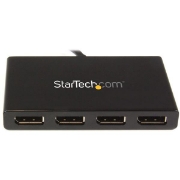 Picture of StarTech.com 4-Port Multi Monitor Adapter - DisplayPort 1.2 MST Hub - 4x 1080p - DisplayPort Video Splitter for Extended Desktop Mode on Windows PCs Only - DP to Quad DP Monitors