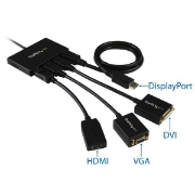 Picture of StarTech.com 4-Port Multi Monitor Adapter - DisplayPort 1.2 MST Hub - 4x 1080p - DisplayPort Video Splitter for Extended Desktop Mode on Windows PCs Only - DP to Quad DP Monitors