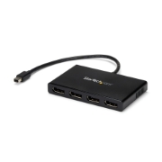 Picture of StarTech.com 4-Port Multi Monitor Adapter - Mini DisplayPort to DisplayPort MST Hub - 4x 1080p - Video Splitter for Extended Desktop Mode on Windows PCs Only - mDP to Quad DP Monitors