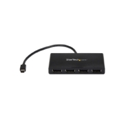 Picture of StarTech.com 4-Port Multi Monitor Adapter - Mini DisplayPort to DisplayPort MST Hub - 4x 1080p - Video Splitter for Extended Desktop Mode on Windows PCs Only - mDP to Quad DP Monitors