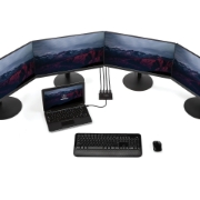 Picture of StarTech.com 4-Port Multi Monitor Adapter - Mini DisplayPort to DisplayPort MST Hub - 4x 1080p - Video Splitter for Extended Desktop Mode on Windows PCs Only - mDP to Quad DP Monitors