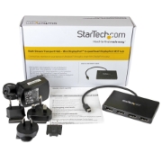 Picture of StarTech.com 4-Port Multi Monitor Adapter - Mini DisplayPort to DisplayPort MST Hub - 4x 1080p - Video Splitter for Extended Desktop Mode on Windows PCs Only - mDP to Quad DP Monitors