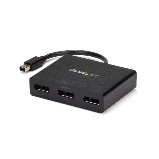Picture of StarTech.com 3-Port Multi Monitor Adapter - Mini DisplayPort to DisplayPort MST Hub, Dual 4K 30Hz & 1x 1080p - Video Splitter for Extended Desktop Mode on Windows Only - mDP 1.2 to 3x DP