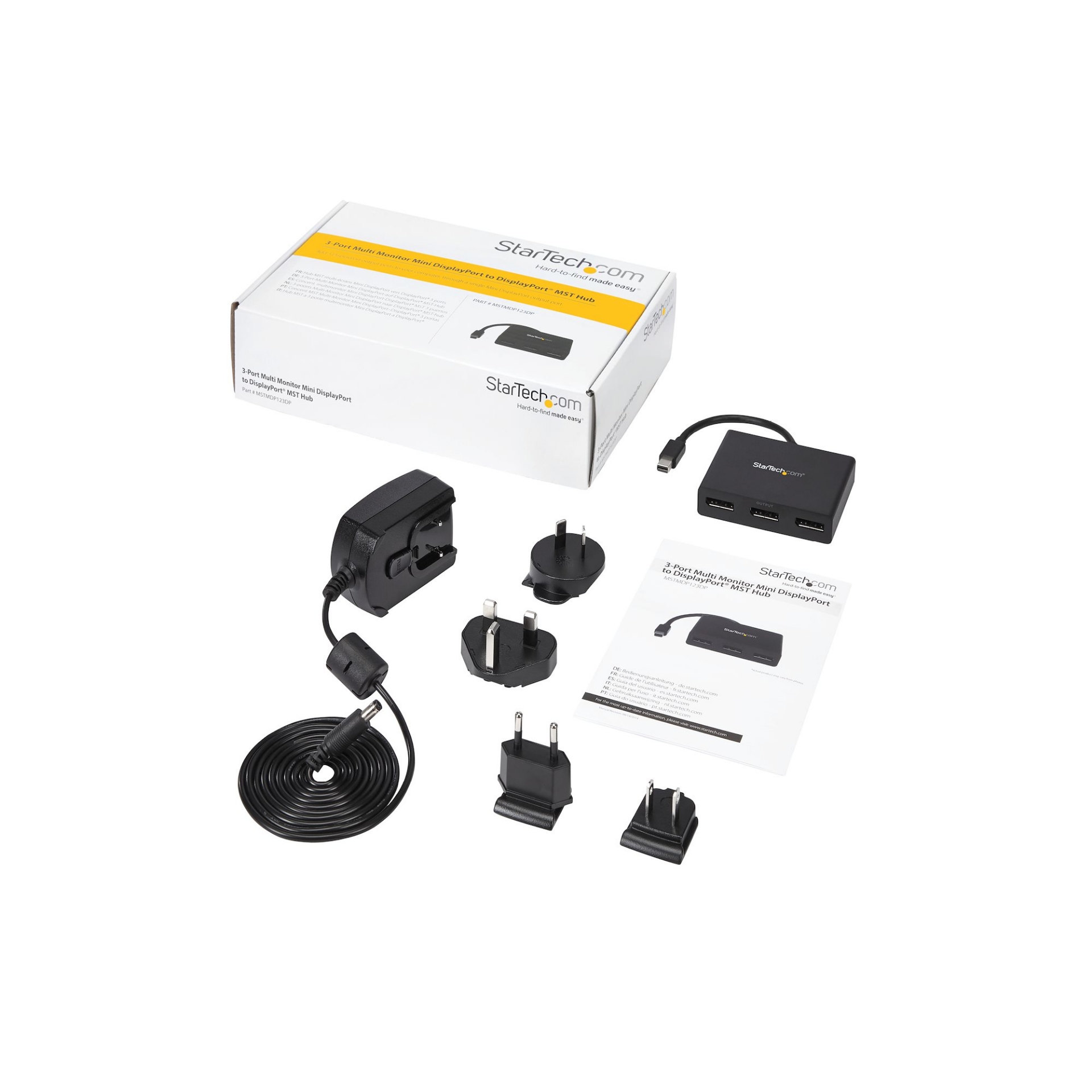 Windows Display Port StarTech.com 3-Port Multi Monitor Adapter - Mini DisplayPort to ...